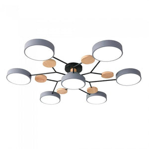 Moderne LED Plafondlamp met Vertakt Ontwerp en Ronde Lichtpanelen