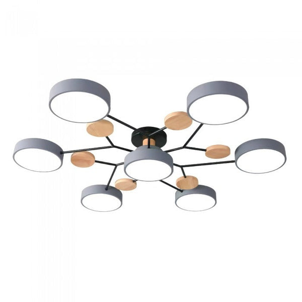 Moderne LED Plafondlamp met Vertakt Ontwerp en Ronde Lichtpanelen