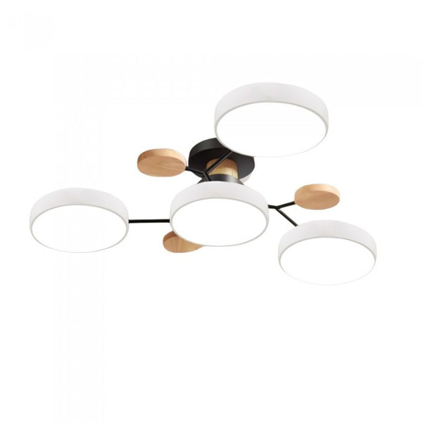 Moderne LED Plafondlamp met Vertakt Ontwerp en Ronde Lichtpanelen