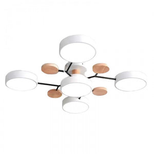 Moderne LED Plafondlamp met Vertakt Ontwerp en Ronde Lichtpanelen