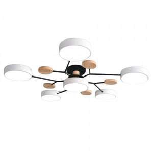 Moderne LED Plafondlamp met Vertakt Ontwerp en Ronde Lichtpanelen