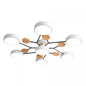 Moderne LED Plafondlamp met Vertakt Ontwerp en Ronde Lichtpanelen