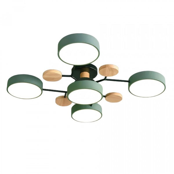 Moderne LED Plafondlamp met Vertakt Ontwerp en Ronde Lichtpanelen