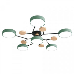 Moderne LED Plafondlamp met Vertakt Ontwerp en Ronde Lichtpanelen