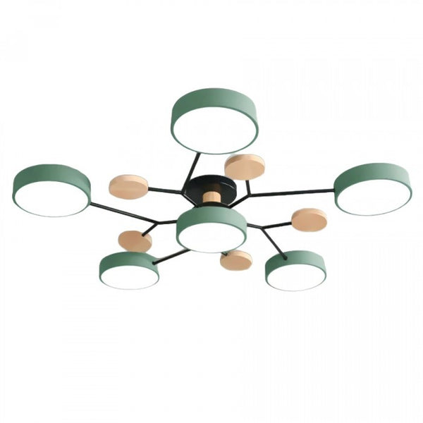Moderne LED Plafondlamp met Vertakt Ontwerp en Ronde Lichtpanelen