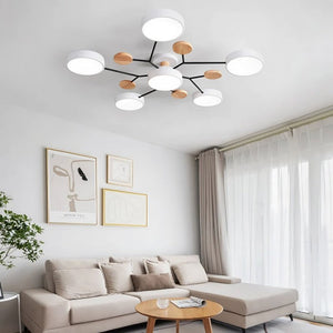 Moderne LED Plafondlamp met Vertakt Ontwerp en Ronde Lichtpanelen