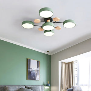 Moderne LED Plafondlamp met Vertakt Ontwerp en Ronde Lichtpanelen