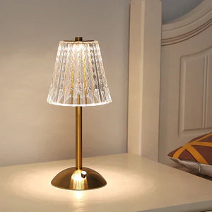 Gouden Kristallen Tafellamp – Elegante Woonverlichting met Sprankelend Design