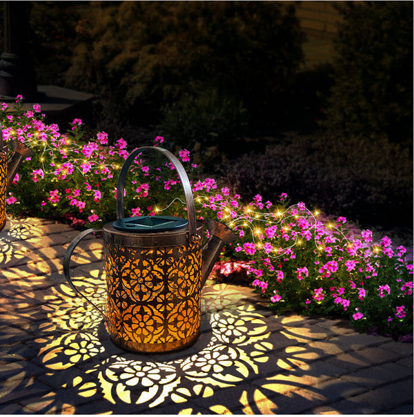 Magische Zonne-Energie Tuinverlichting – Decoratieve Ster Lantaarn met Warm LED Licht