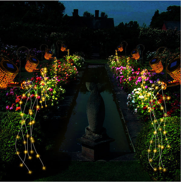 Magische Zonne-Energie Tuinverlichting – Decoratieve Ster Lantaarn met Warm LED Licht