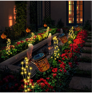 Magische Zonne-Energie Tuinverlichting – Decoratieve Ster Lantaarn met Warm LED Licht