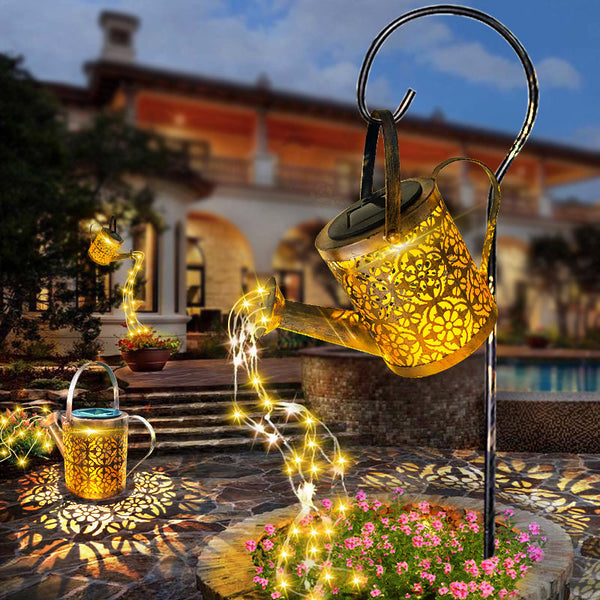 Magische Zonne-Energie Tuinverlichting – Decoratieve Ster Lantaarn met Warm LED Licht