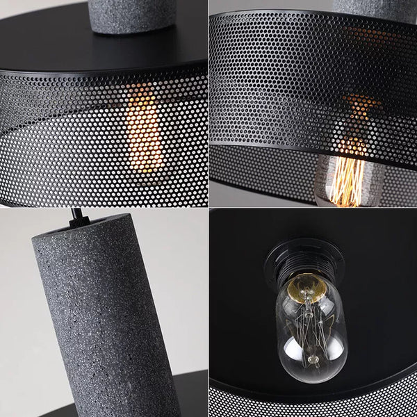 Industriële LED-Pendellamp | Moderne Beton & IJzeren Hanglamp voor Loft en Stedelijke Interieurs