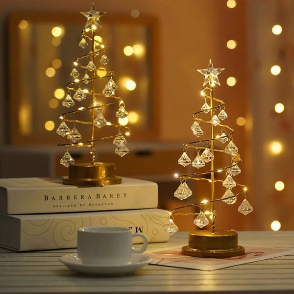 LuminFir Decoratieve Tafel Lamp in Kerstboomvorm – LED Feestelijke Woondecoratie, USB Oplaadbaar