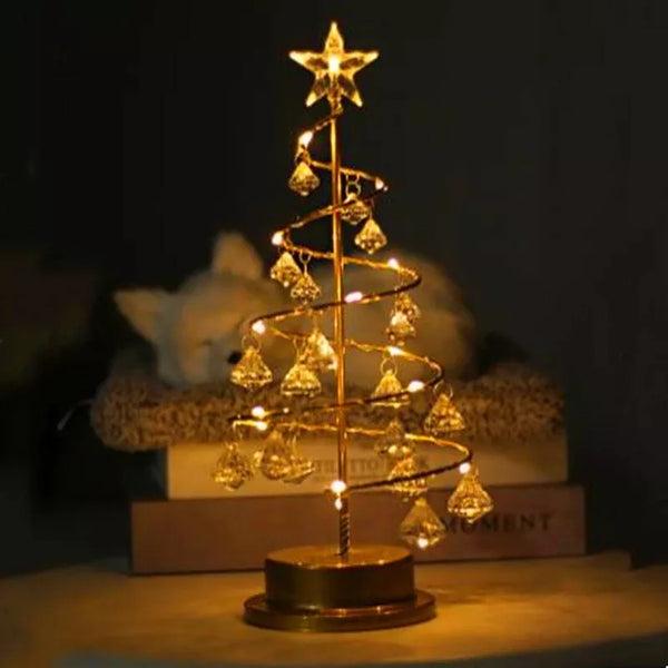 LuminFir Decoratieve Tafel Lamp in Kerstboomvorm – LED Feestelijke Woondecoratie, USB Oplaadbaar
