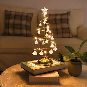 LuminFir Decoratieve Tafel Lamp in Kerstboomvorm – LED Feestelijke Woondecoratie, USB Oplaadbaar