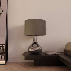 Elegante Tafellamp met Glazen Kap  Moderne Bed- en Woonkamerverlichting