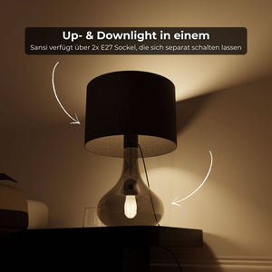 Elegante Tafellamp met Glazen Kap  Moderne Bed- en Woonkamerverlichting