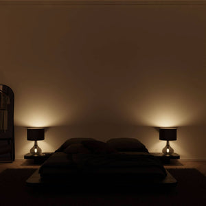 Elegante Tafellamp met Glazen Kap  Moderne Bed- en Woonkamerverlichting
