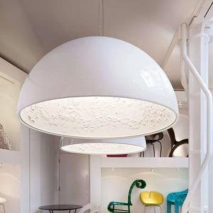 Artistieke Noordse Hanglamp – Elegante Plafondlamp met Bloemmotief voor Moderne Interieurs