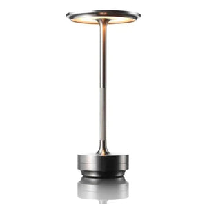 Moderne LED Tafellamp – Oplaadbare Minimalistische Bureaulamp in Zwart & Goud, Dimbaar met Warm Licht