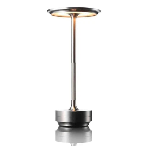 Moderne LED Tafellamp – Oplaadbare Minimalistische Bureaulamp in Zwart & Goud, Dimbaar met Warm Licht