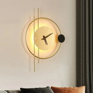 Moderne LED-Wandklok Lamp voor Stijlvolle Woondecoratie