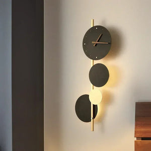 Moderne LED-Wandklok Lamp voor Stijlvolle Woondecoratie
