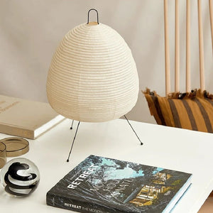 Japanse Reispapier Tafellamp – Minimalistisch Zacht Licht voor Woondecoratie