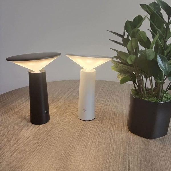 360° Draaibare Oplaadbare LED Bureaulamp | Draadloze Moderne Tafellamp voor Huis & Kantoor