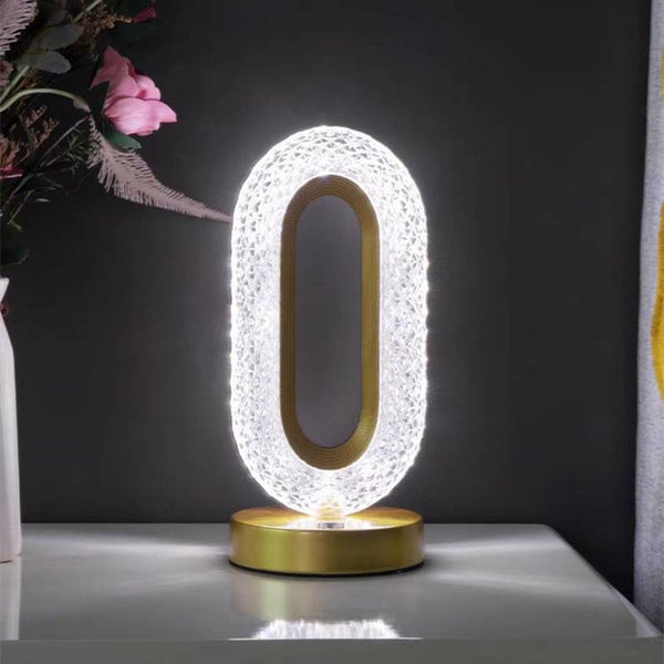 Kristallen Tafellamp – Dimbare Draadloze LED Bedlamp