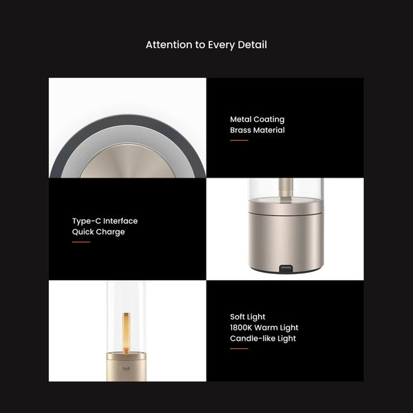 Oplaadbare Dimbare Glazen Buis Tafellamp – Elegante Snoerloze Verlichting voor Moderne Interieurs