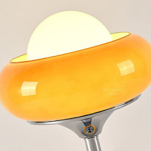 Amber Gloed Tafellamp – Tijdloos Glazen Design met Warm Licht voor Gezellige Interieurs