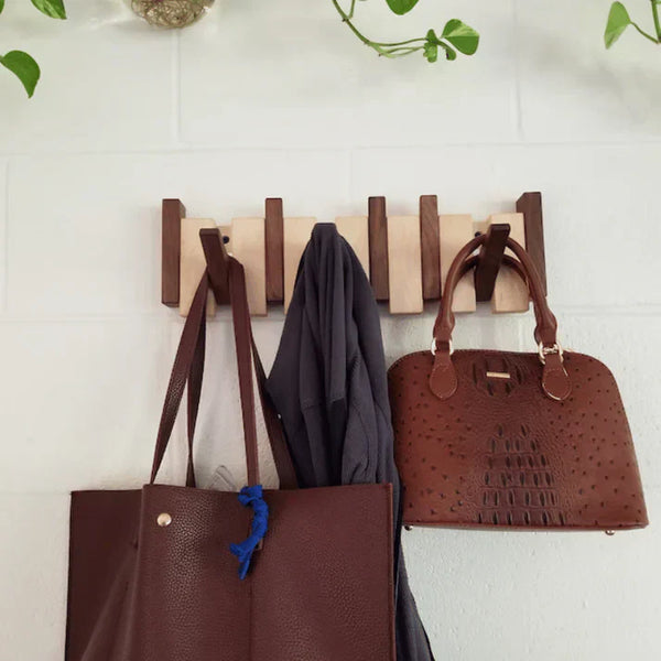Houten Piano Kapstok – Stijlvolle Wandorganizer voor Hal