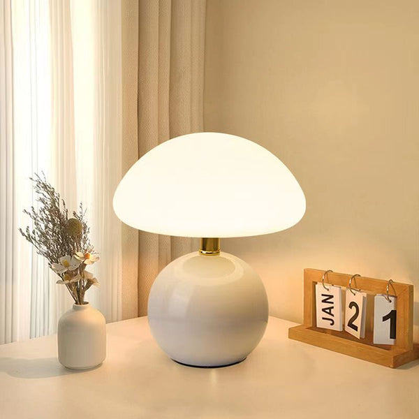 Minimalistische Retro Paddenstoel Tafellamp – Elegante LED Verlichting voor Slaapkamer & Woonkamer
