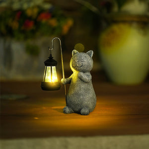 Gezellige Gouden Kat LED Lamp – Elegante Sfeerverlichting voor Huisdecoratie