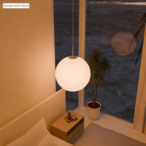 Zenya Hanglamp  Minimalistische Opal Glas Plafondlamp voor Woon- & Eetkamer
