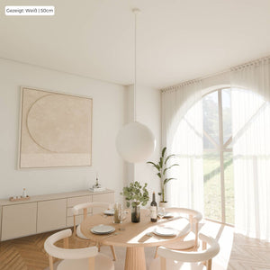 Zenya Hanglamp  Minimalistische Opal Glas Plafondlamp voor Woon- & Eetkamer