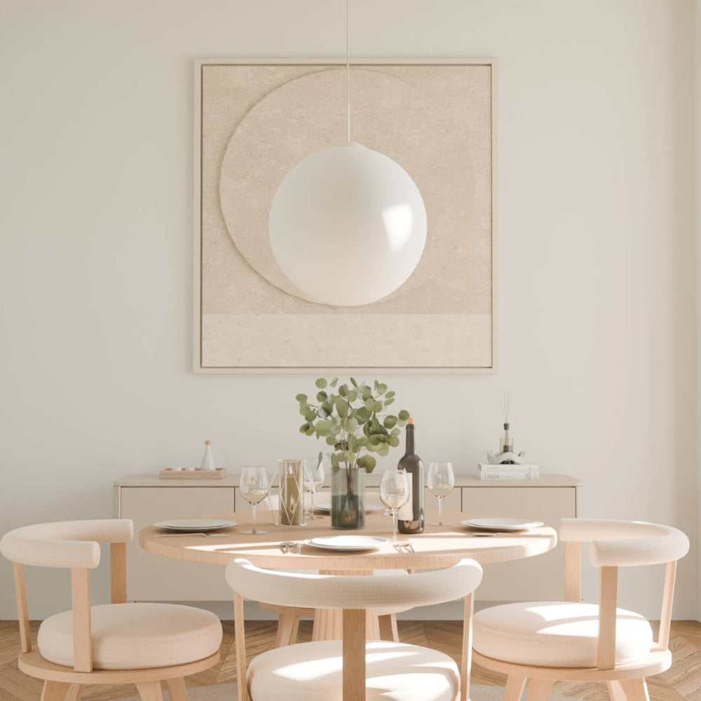 Zenya Hanglamp  Minimalistische Opal Glas Plafondlamp voor Woon- & Eetkamer