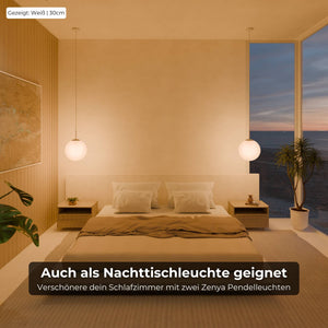 Zenya Hanglamp  Minimalistische Opal Glas Plafondlamp voor Woon- & Eetkamer