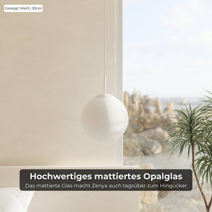Zenya Hanglamp  Minimalistische Opal Glas Plafondlamp voor Woon- & Eetkamer